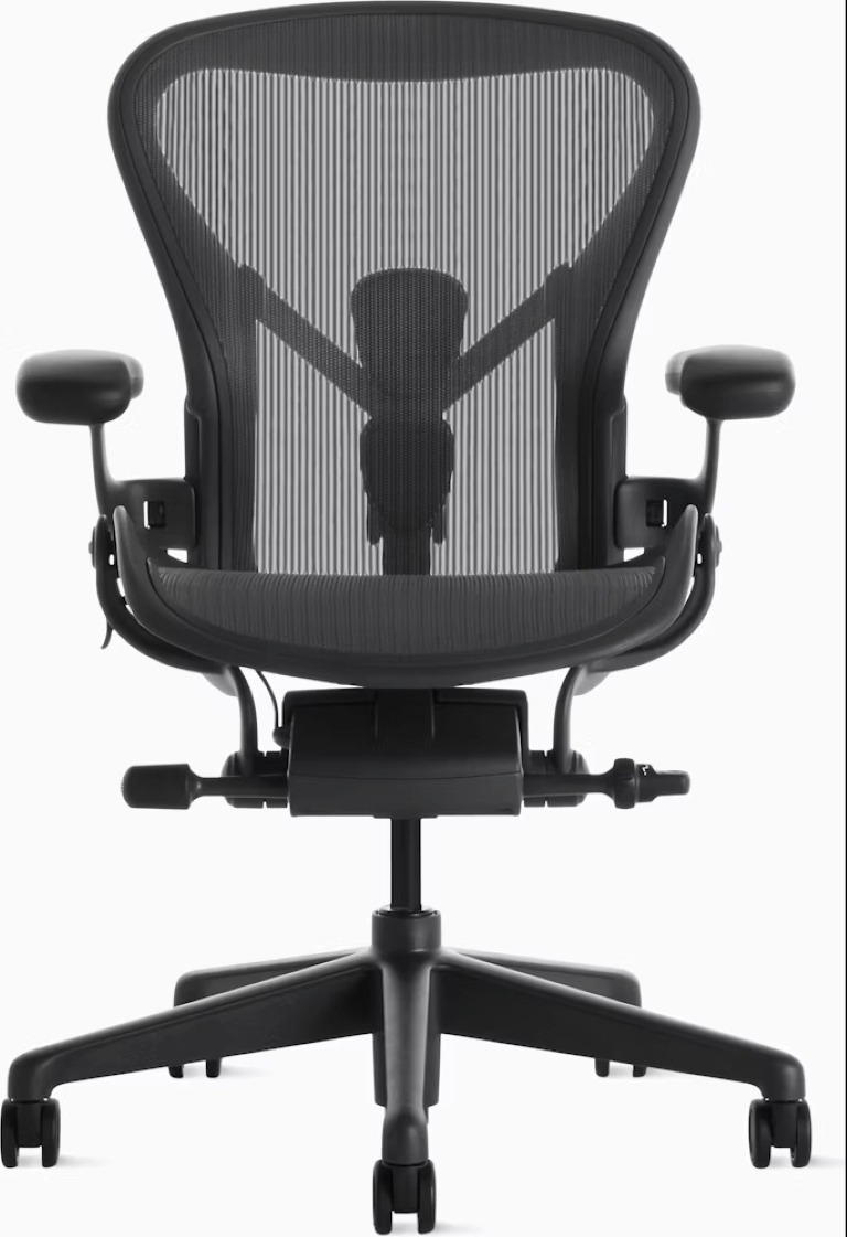 Herman Miller Aeron Ergonomic Office Chair – Size B, Fully Adjustable Arms